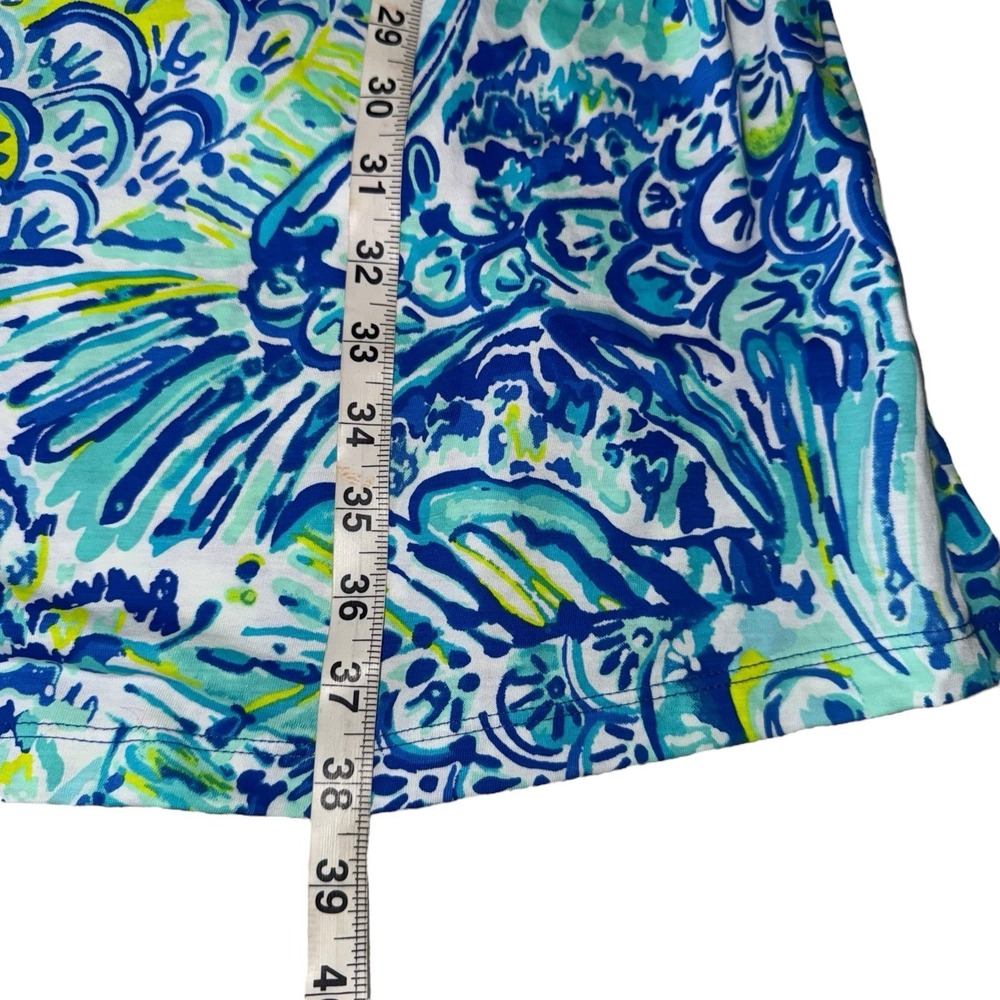 NWT Lilly Pulitzer Erin Dress Blue Crush After Party Size XL Pima Cotton Vibrant - Picture 9 of 9
